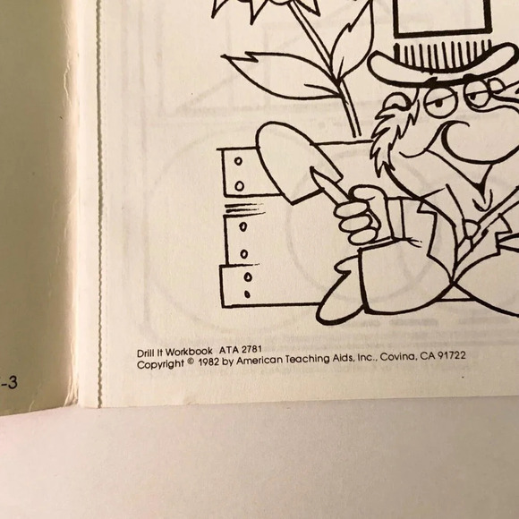 Vintage 1982 American  Teaching Aids Drill It Work Book School Skills Elmer - Picture 7 of 16
